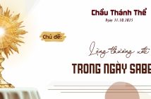 Chầu Thánh Thể – Thứ Sáu, ngày 31.10.2025